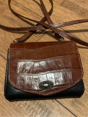 Vintage Brighton Crossbody Bag in Brown and Black